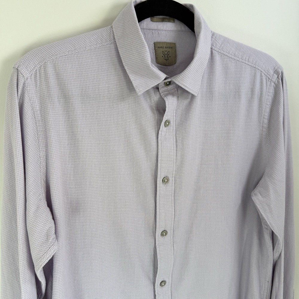 Rare Rabbit Valby Style Men's‎ Button Down Shirt Size S Detailed Lilac